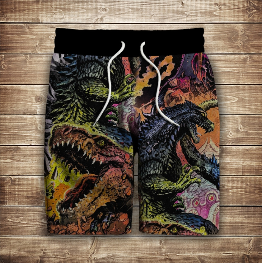 Шорти з 3D принтом на тему: Годзилла комікс ВСІ Розміри