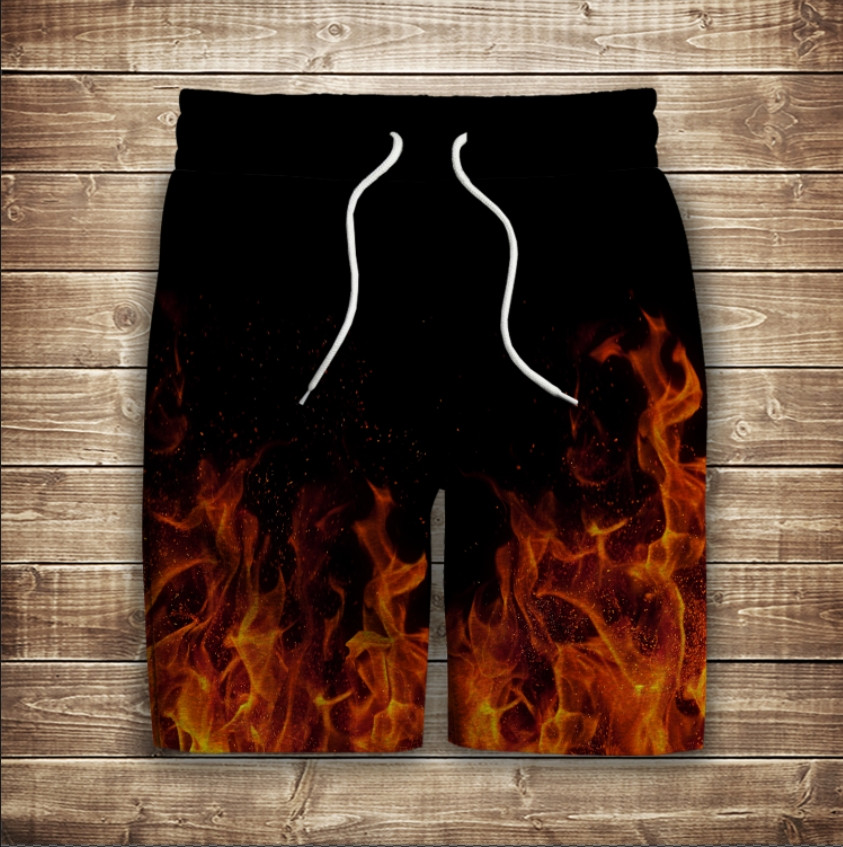 Шорти з 3D принтом на тему: Вогонь ВСІ Розміри