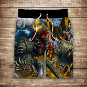 Шорти з 3D принтом на тему: Годзилла комікс ВСІ Розміри