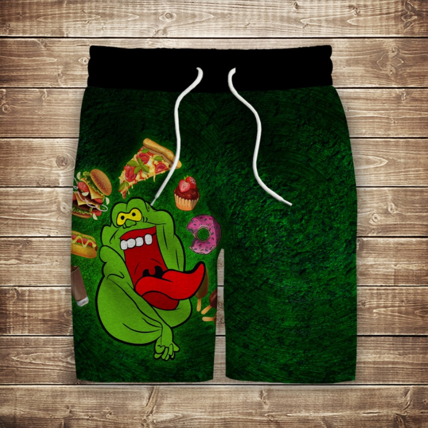 Шорти з 3D принтом на тему: Привид Лізун ВСІ Розміри