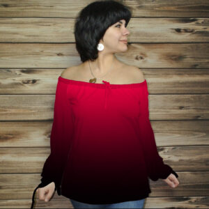 Блуза-туніка Carmen Ombre Вамп ВСІ Розміри Преміум тканина