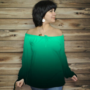 Блуза-туніка Carmen Ombre М'ятна загадка ВСІ Розміри Преміум тканина