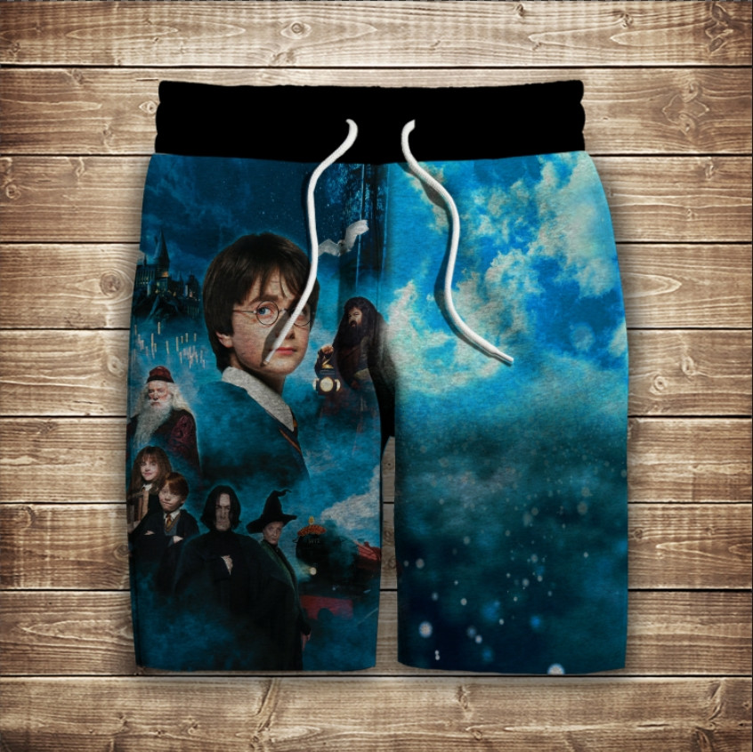 Шорти з 3D принтом на тему: Гаррі Поттер і Філософський Камінь. Дорослі та Дитячі розміри ВСІ Розміри