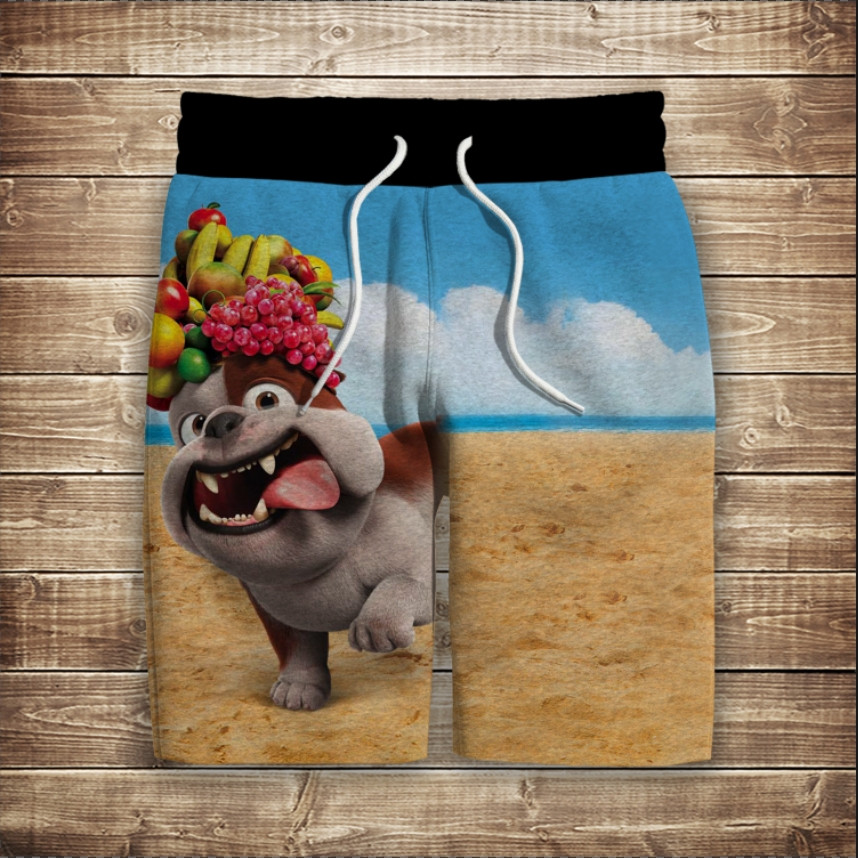 Шорти з 3D принтом на тему: Бульдог Луіс. Дорослі та Дитячі розміри ВСІ Розміри