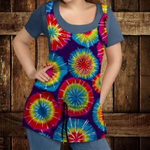 Майка-туніка з 3D принтом Тай-Дай. Дорослі та Дитячі розміри ВСІ Розміри Преміум тканина