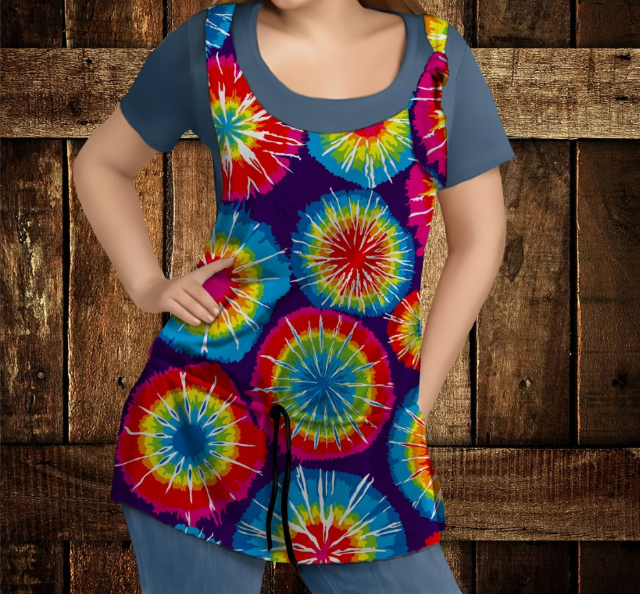 Майка-туніка з 3D принтом Тай-Дай. Дорослі та Дитячі розміри ВСІ Розміри Преміум тканина