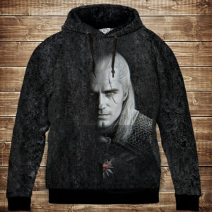 Толстівка з 3D принтом Witcher Face Дорослі і Дитячі розміри ВСІ Розміри Преміум тканина