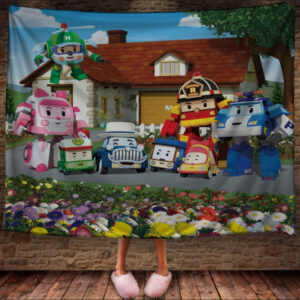 Плед з 3D принтом "Робокар Поллі". 150х200 см.