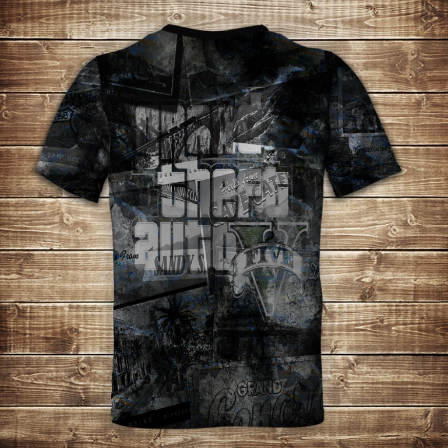 Футболка 3D Grand theft auto Caver ВСІ Розміри Преміум тканина