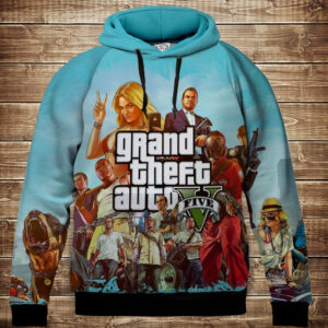 Толстівка з 3D принтом GTA 5 ВСІ Розміри Преміум тканина