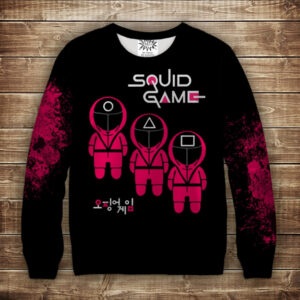 Свитшот с 3D принтом Гра в Кальмара. Souid Game ВСІ Розміри Преміум тканина