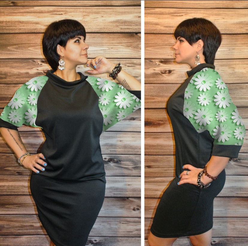 Розумне плаття з 3D принтом Ромашки ВСІ Розміри Преміум тканина