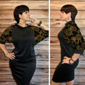 Розумне плаття з 3D принтом Золоте мереживо ВСІ Розміри Преміум тканина