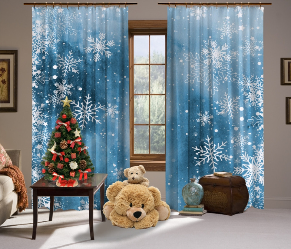 Штори Фотоштори Сніжинки