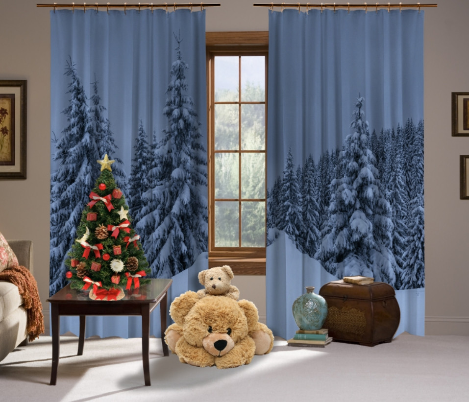 Штори Фотоштори Пейзаж Зимовий ліс