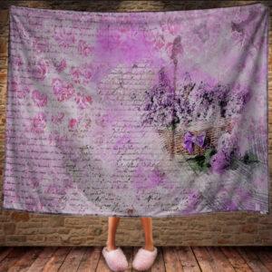 Плед з 3D принтом Art floral Бузкова ніжність 150х200 см.