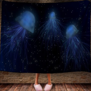 Плед з 3D принтом Jellyfish Space 150х200 см.