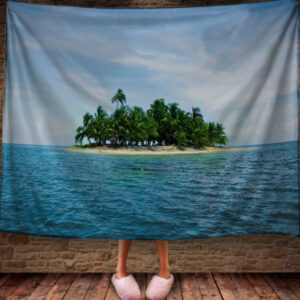 Плед з 3D принтом Lonely island in the ocean 150х200 см.