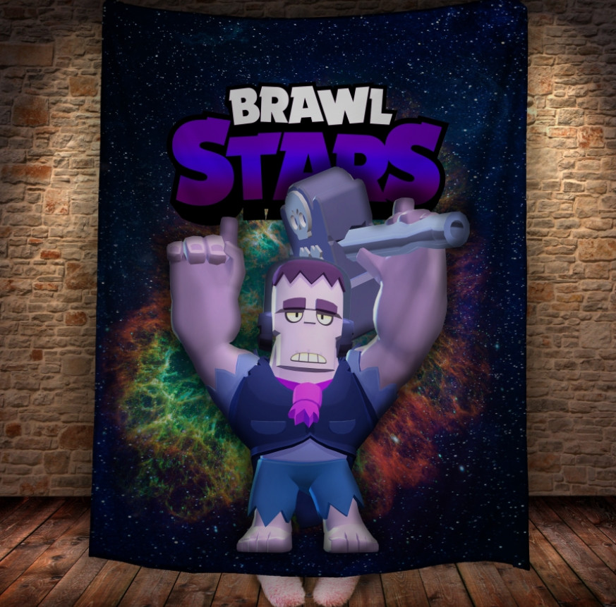 Плед з 3D-принтом на тему Brawl Stars Герої Бравл Старс 150х200 см.