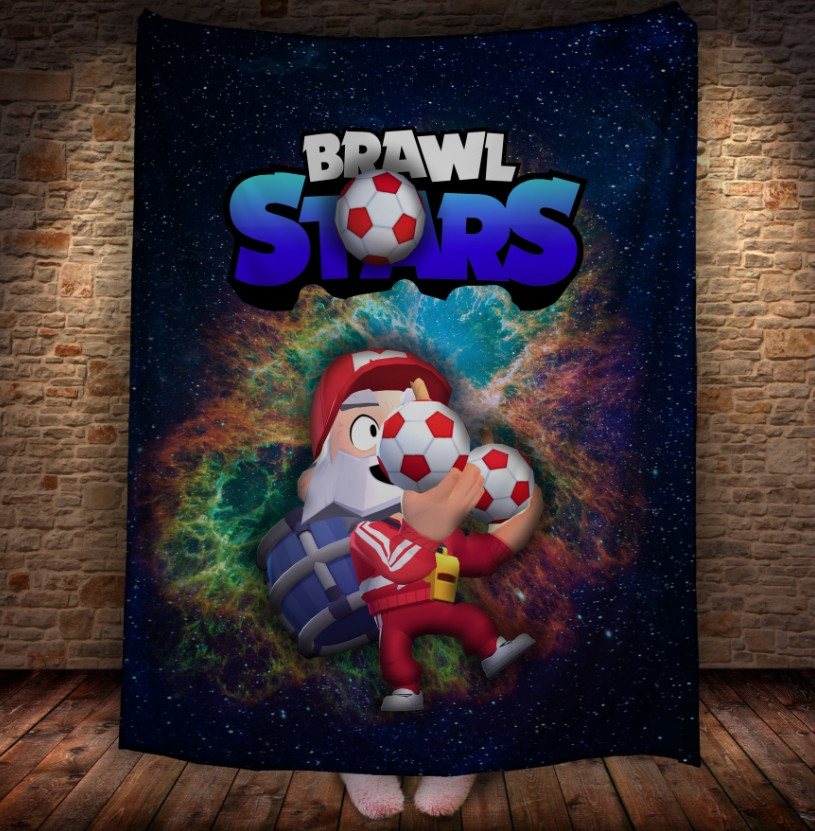 Плед з 3D-принтом на тему Brawl Stars Герої Бравл Старс 150х200 см.