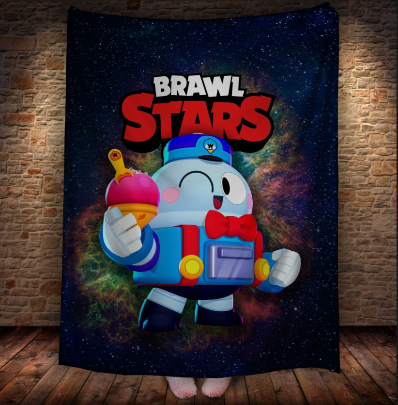 Плед з 3D-принтом на тему Brawl Stars Герої Бравл Старс 150х200 см.