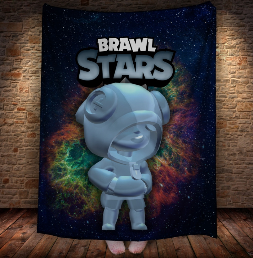 Плед з 3D-принтом на тему Brawl Stars Герої Бравл Старс 150х200 см.