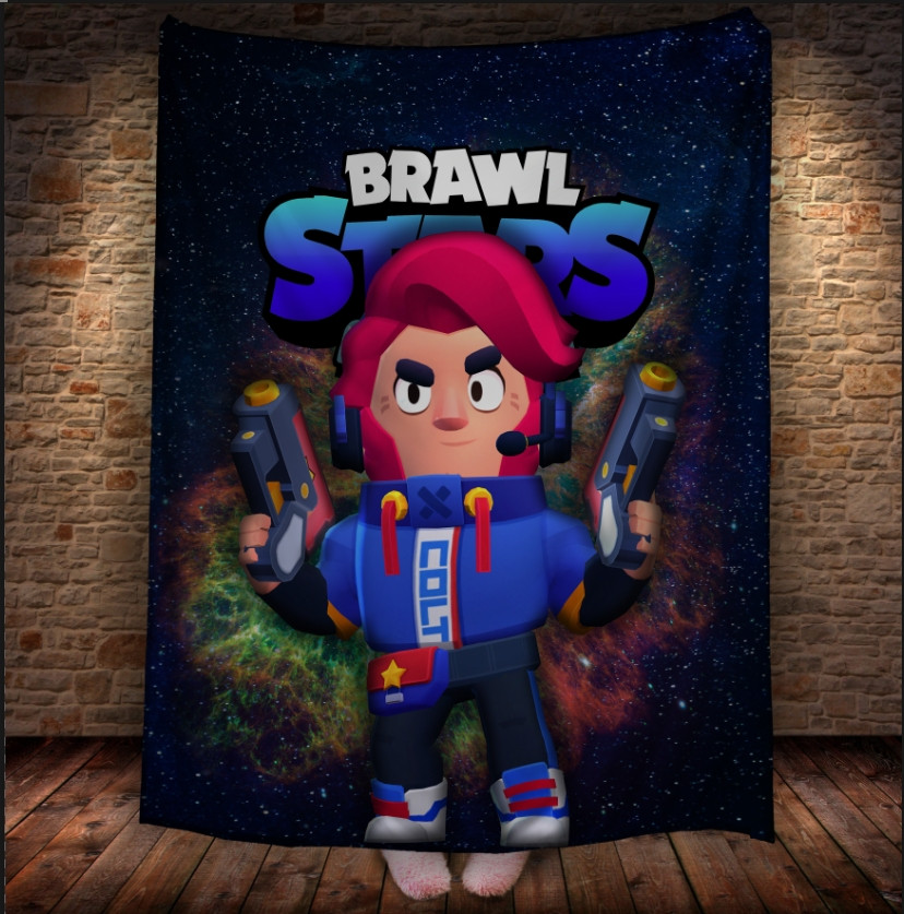 Плед з 3D-принтом на тему Brawl Stars Герої Бравл Старс 150х200 см.