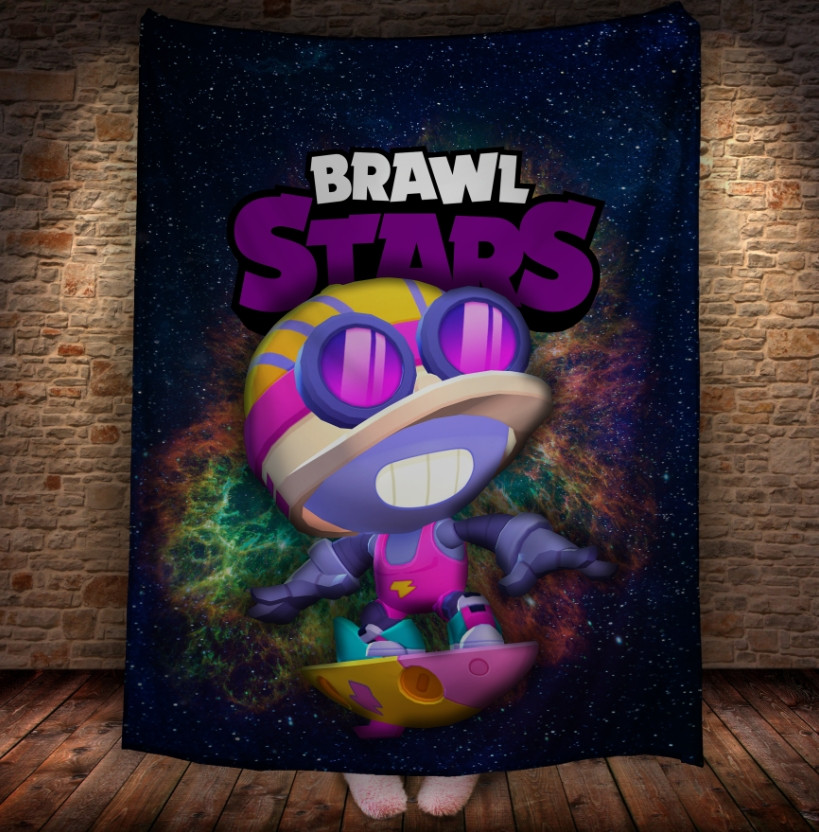 Плед з 3D-принтом на тему Brawl Stars Герої Бравл Старс 150х200 см.