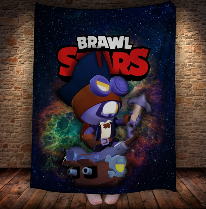 Плед з 3D-принтом на тему Brawl Stars Герої Бравл Старс 150х200 см.
