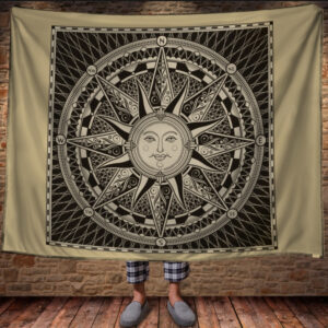 Плед з 3D принтом Античне сонце і роза ветрів 150х200 см.