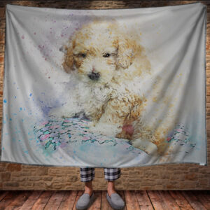 Плед з 3D принтом Акварель Цуценятко 150х200 см.