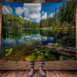 Плед-релаксант з 3D принтом Пейзаж