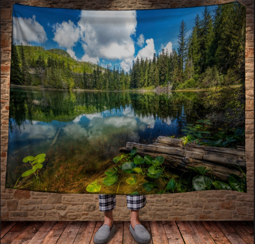 Плед-релаксант з 3D принтом Пейзаж