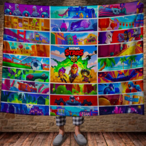 Плед з 3D принтом Brawl Stars фанатський. 150х200 см.