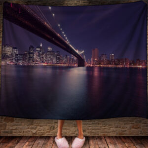 Плед з 3D принтом Бруклін Нью-Йорк. 150х200 см.