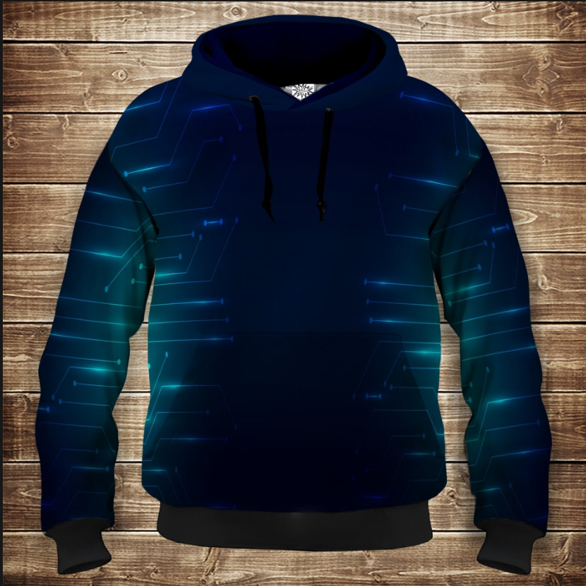 Толстівка з 3D принтом Кіберпанк Дитячі і дорослі розміри. ВСІ Розміри Преміум тканина