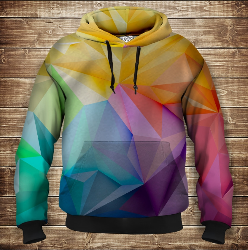 Толстовка унісекс з 3D принтом на тему: Яскрава абстракція ВСІ Розміри Преміум тканина