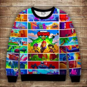 Світшот з 3D принтом Бравл Старс ВСІ Розміри Преміум тканина