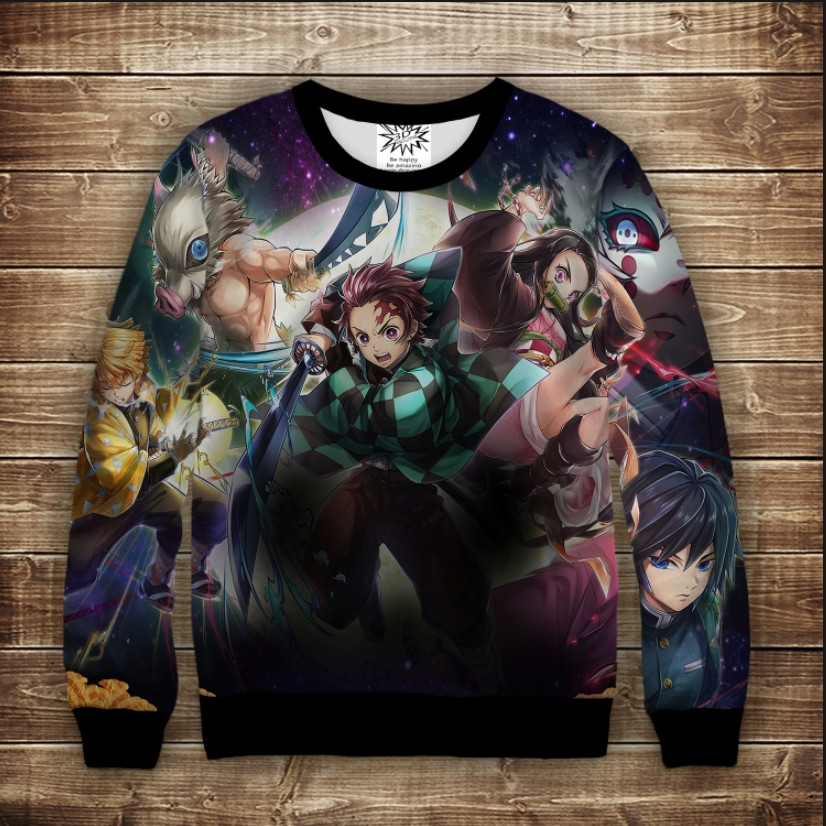 Світшот з 3D принтом Demon Slayer. Клинок розсікаючий демона ВСІ Розміри Преміум тканина