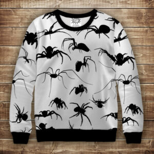 Свитшот с 3D принтом Halloween Хелловин Павуки ВСІ Розміри Преміум тканина