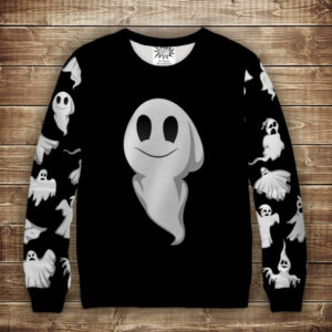 Свитшот с 3D принтом Halloween Добрий привид ВСІ Розміри Преміум тканина