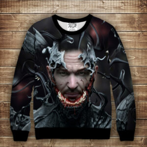 Свитшот с 3D принтом Venom. Веном. Том Харді ВСІ Розміри Преміум тканина