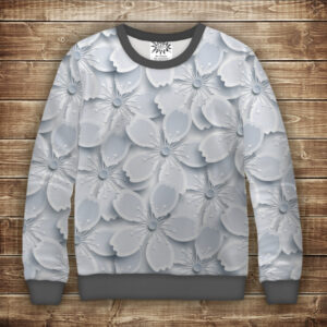 Світшот з 3D принтом Квіти ВСІ Розміри Преміум тканина