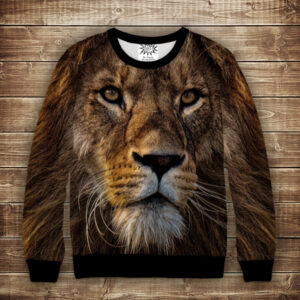 Світшот з 3D принтом Лев ВСІ Розміри Преміум тканина