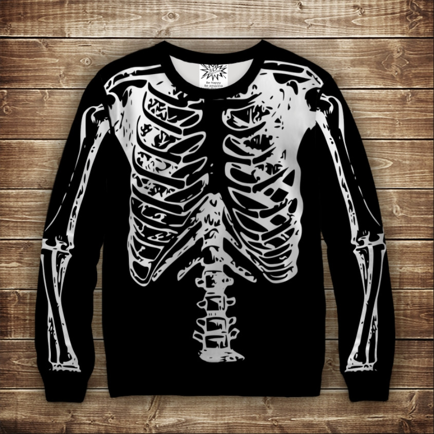 Світшот з 3D принтом Скелет