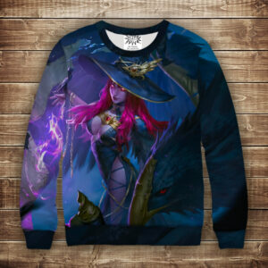 Свитшот с 3D принтом Witch Scroll Fantasy Art. Свиток ведьмы Фэнтезі Арт ВСІ Розміри Преміум тканина