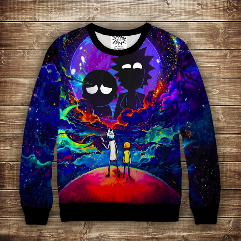 Свитшот с 3D принтом Рік та Морті ВСІ Розміри Преміум тканина