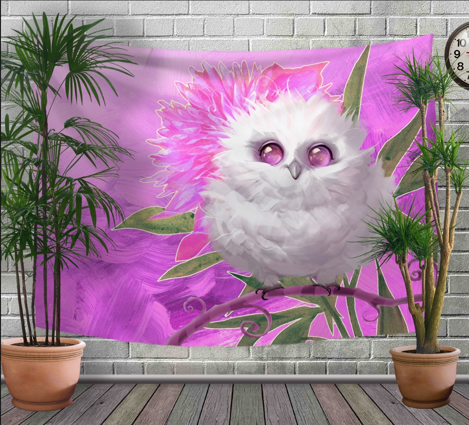 Панно - тапестри (гобелен) с 3D принтом Біле Совеня