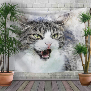 Панно - тапестри (гобелен) с 3D принтом Кіт