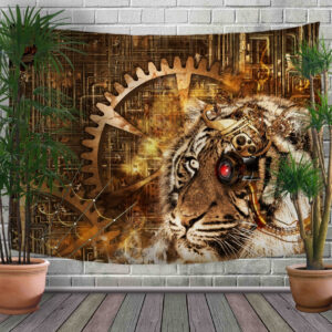 Панно - тапестри (гобелен) с 3D принтом Тигр